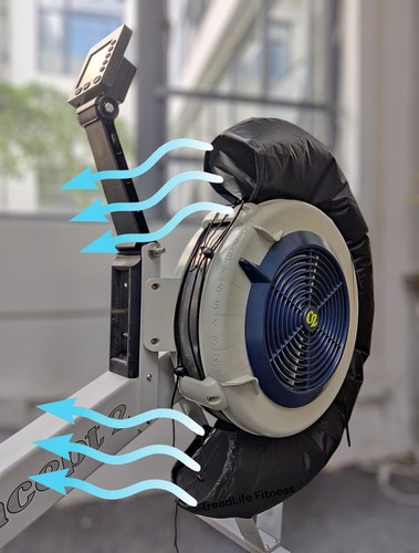 Rowing machine cooling airflow - machine,